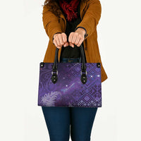 Aotearoa Taniko Matariki Leather Bag Cosmic Violet