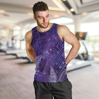 Aotearoa Taniko Matariki Men Tank Top Cosmic Violet LT7 Purple - Polynesian Pride