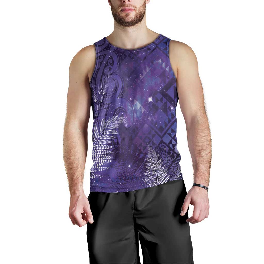 Aotearoa Taniko Matariki Men Tank Top Cosmic Violet LT7 - Polynesian Pride
