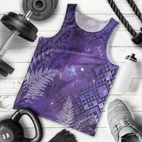 Aotearoa Taniko Matariki Men Tank Top Cosmic Violet LT7 - Polynesian Pride