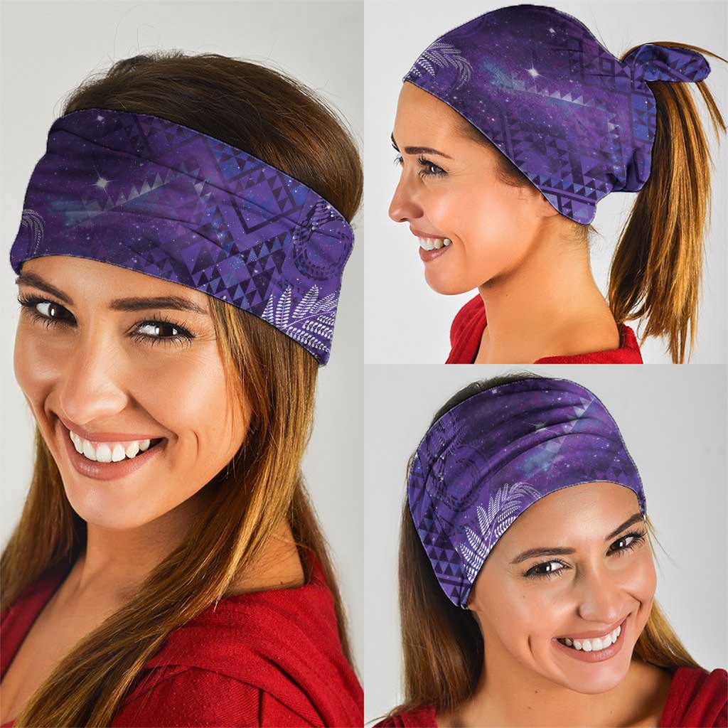 Aotearoa Taniko Matariki Neck Gaiter Cosmic Violet