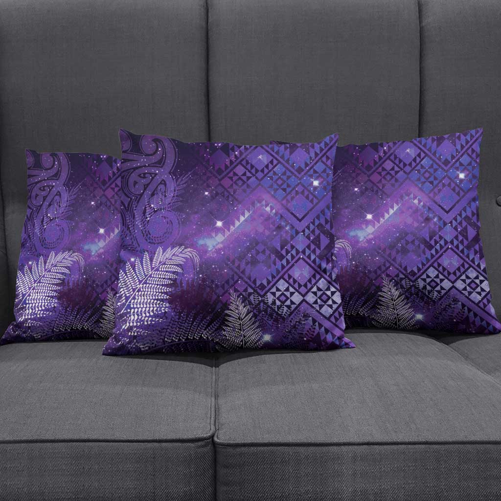 Aotearoa Taniko Matariki Pillow Cover Cosmic Violet LT7 - Polynesian Pride