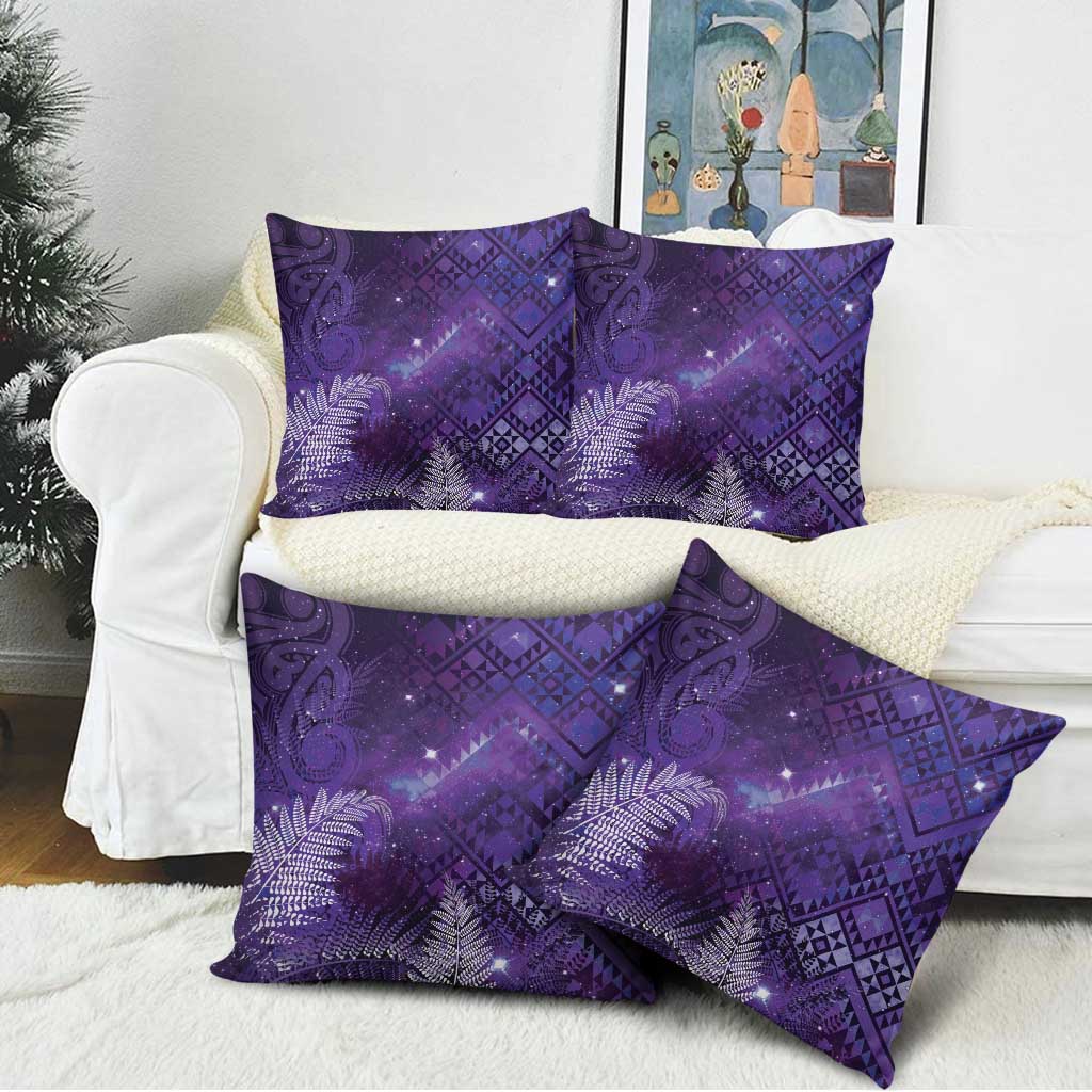 Aotearoa Taniko Matariki Pillow Cover Cosmic Violet LT7 - Polynesian Pride