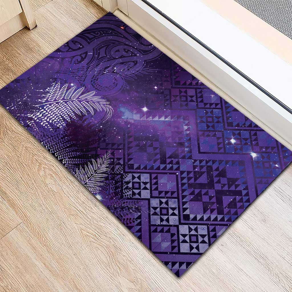 Aotearoa Taniko Matariki Rubber Doormat Cosmic Violet LT7 - Polynesian Pride