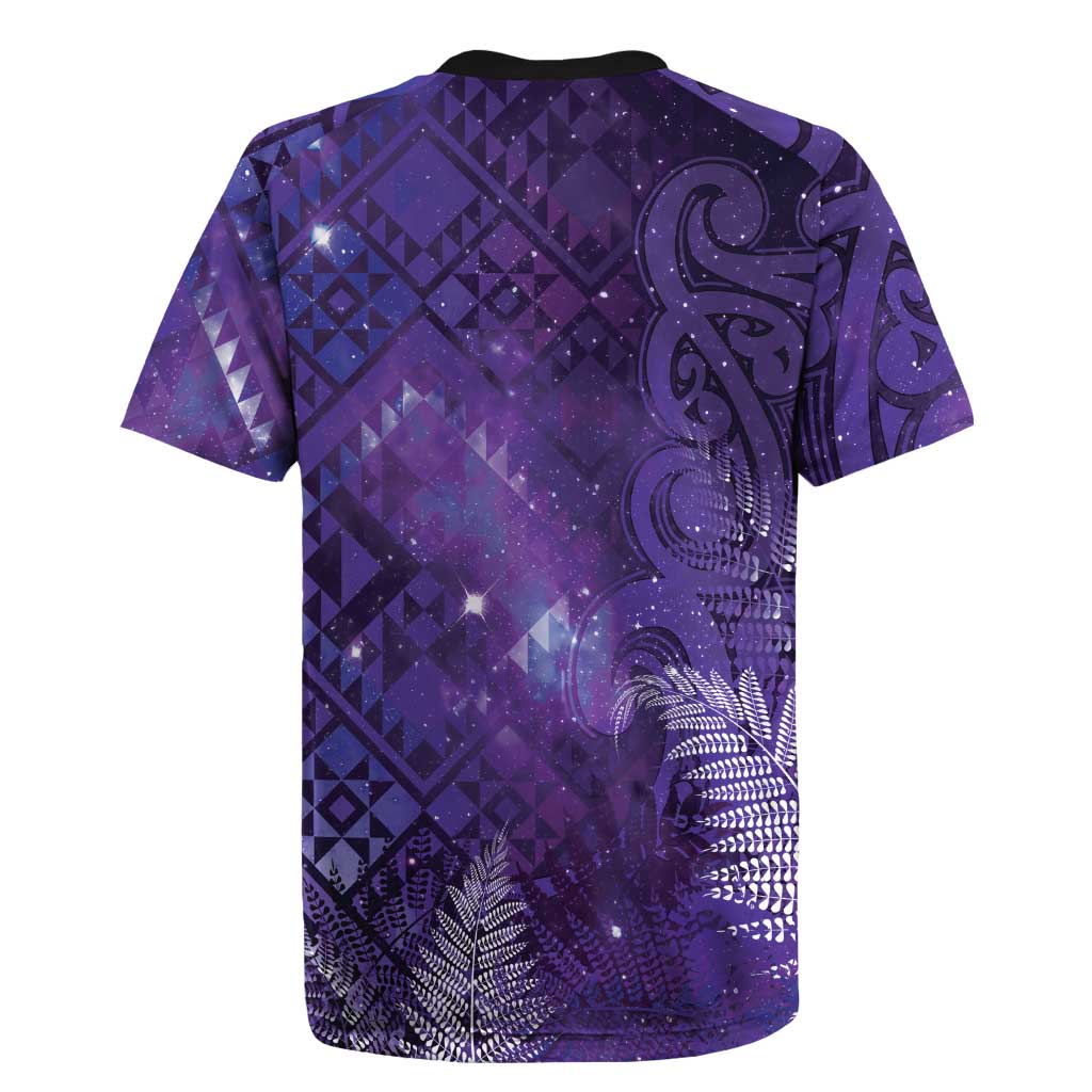 Aotearoa Taniko Matariki Rugby Jersey Cosmic Violet LT7 - Polynesian Pride