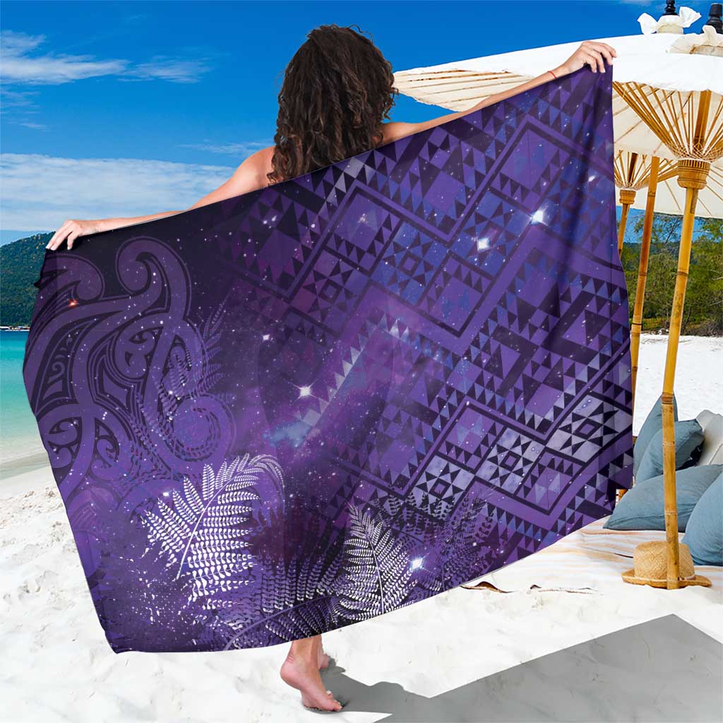 Aotearoa Taniko Matariki Sarong Cosmic Violet LT7 One Size 44 x 66 inches Purple - Polynesian Pride