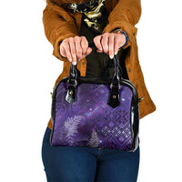 Aotearoa Taniko Matariki Shoulder Handbag Cosmic Violet LT7 One Size Purple - Polynesian Pride