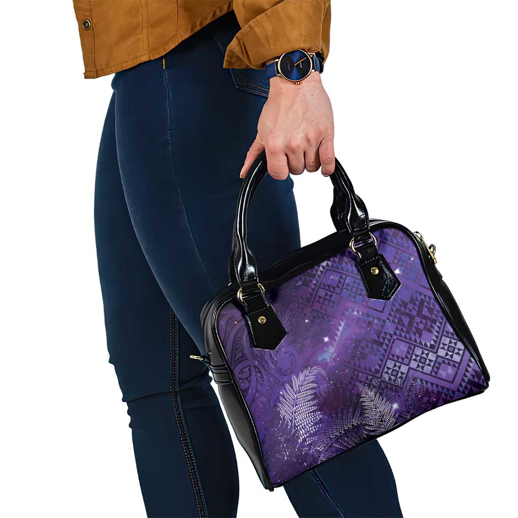 Aotearoa Taniko Matariki Shoulder Handbag Cosmic Violet LT7 - Polynesian Pride