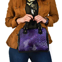 Aotearoa Taniko Matariki Shoulder Handbag Cosmic Violet LT7 - Polynesian Pride