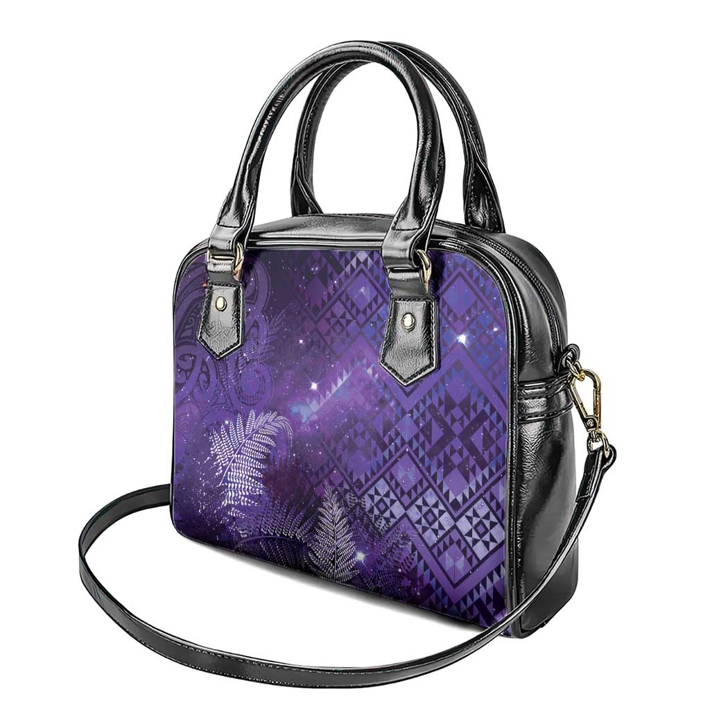 Aotearoa Taniko Matariki Shoulder Handbag Cosmic Violet LT7 - Polynesian Pride