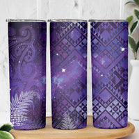 Aotearoa Taniko Matariki Skinny Tumbler Cosmic Violet LT7 - Polynesian Pride