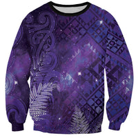 Aotearoa Taniko Matariki Sweatshirt Cosmic Violet LT7 Unisex Purple - Polynesian Pride