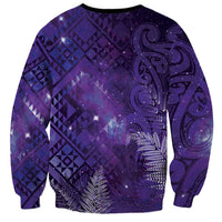 Aotearoa Taniko Matariki Sweatshirt Cosmic Violet LT7 - Polynesian Pride