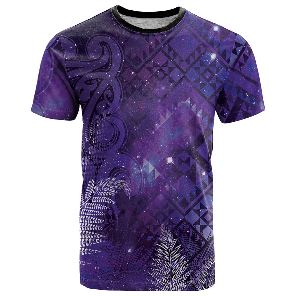 Aotearoa Taniko Matariki T Shirt Cosmic Violet LT7 Purple - Polynesian Pride