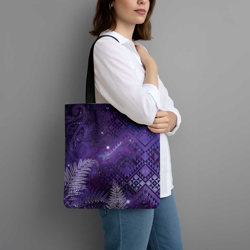 Aotearoa Taniko Matariki Tote Bag Cosmic Violet LT7 - Polynesian Pride