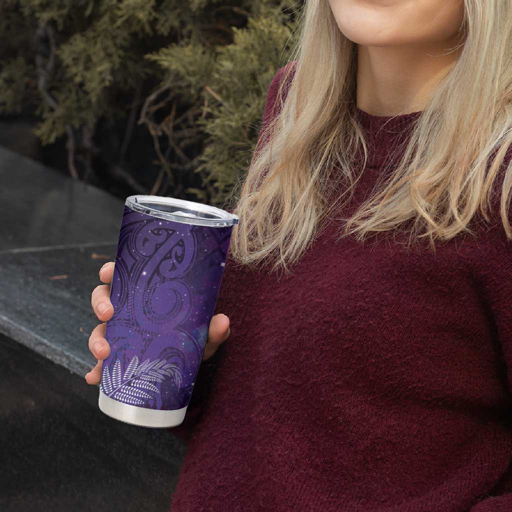 Aotearoa Taniko Matariki Tumbler Cup Cosmic Violet LT7 - Polynesian Pride