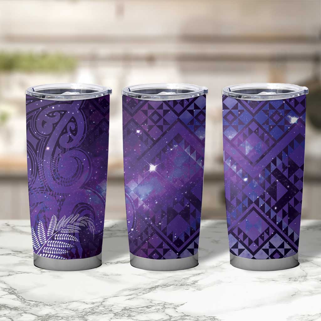 Aotearoa Taniko Matariki Tumbler Cup Cosmic Violet LT7 - Polynesian Pride