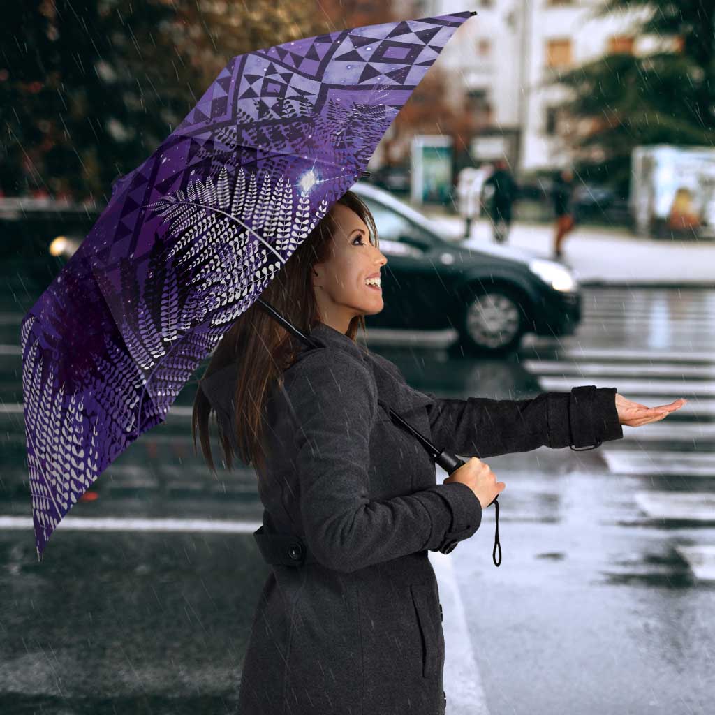 Aotearoa Taniko Matariki Umbrella Cosmic Violet LT7 - Polynesian Pride