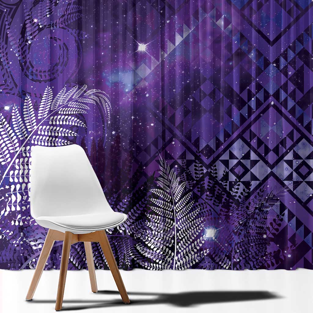 Aotearoa Taniko Matariki Window Curtain Cosmic Violet LT7 - Polynesian Pride