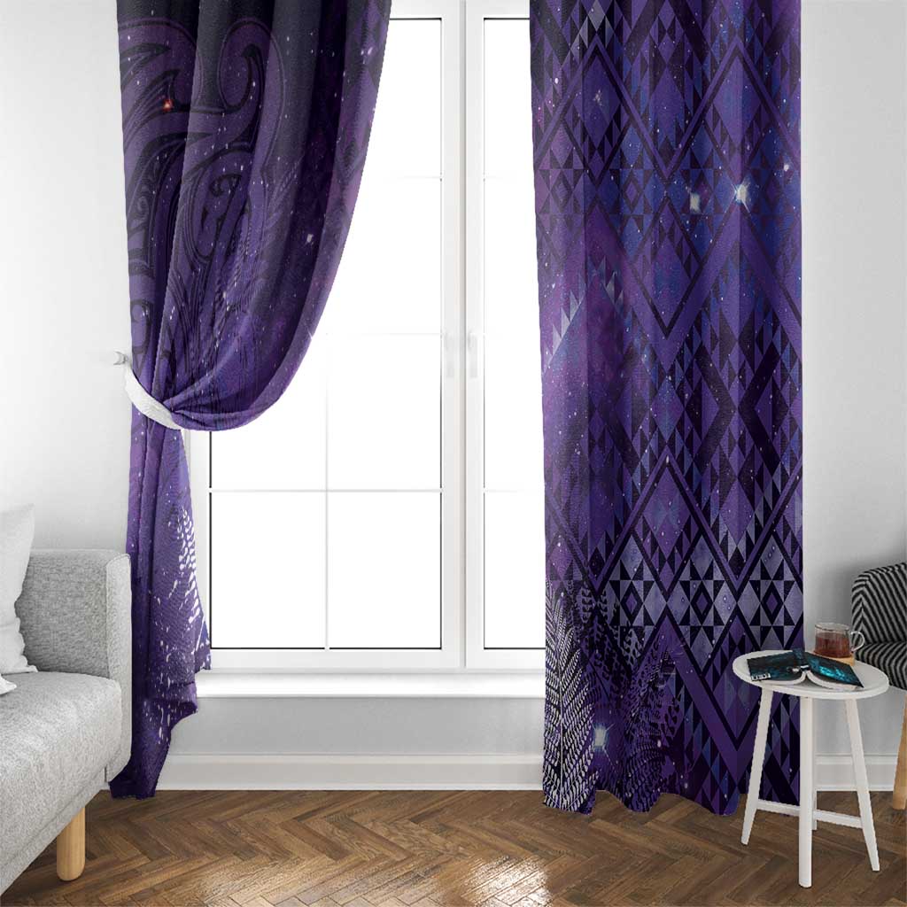 Aotearoa Taniko Matariki Window Curtain Cosmic Violet LT7 - Polynesian Pride