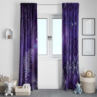 Aotearoa Taniko Matariki Window Curtain Cosmic Violet LT7 - Polynesian Pride