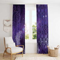 Aotearoa Taniko Matariki Window Curtain Cosmic Violet LT7 - Polynesian Pride