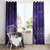 Aotearoa Taniko Matariki Window Curtain Cosmic Violet LT7 - Polynesian Pride