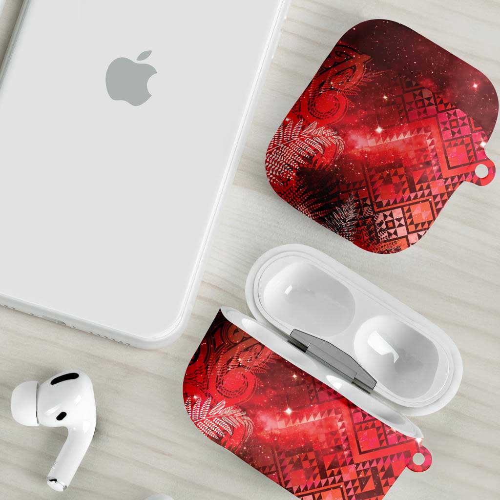 Aotearoa Taniko Matariki AirPods Case Cosmic Red LT7 - Polynesian Pride
