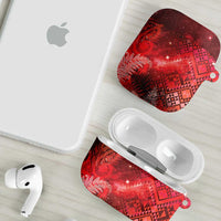 Aotearoa Taniko Matariki AirPods Case Cosmic Red LT7 - Polynesian Pride