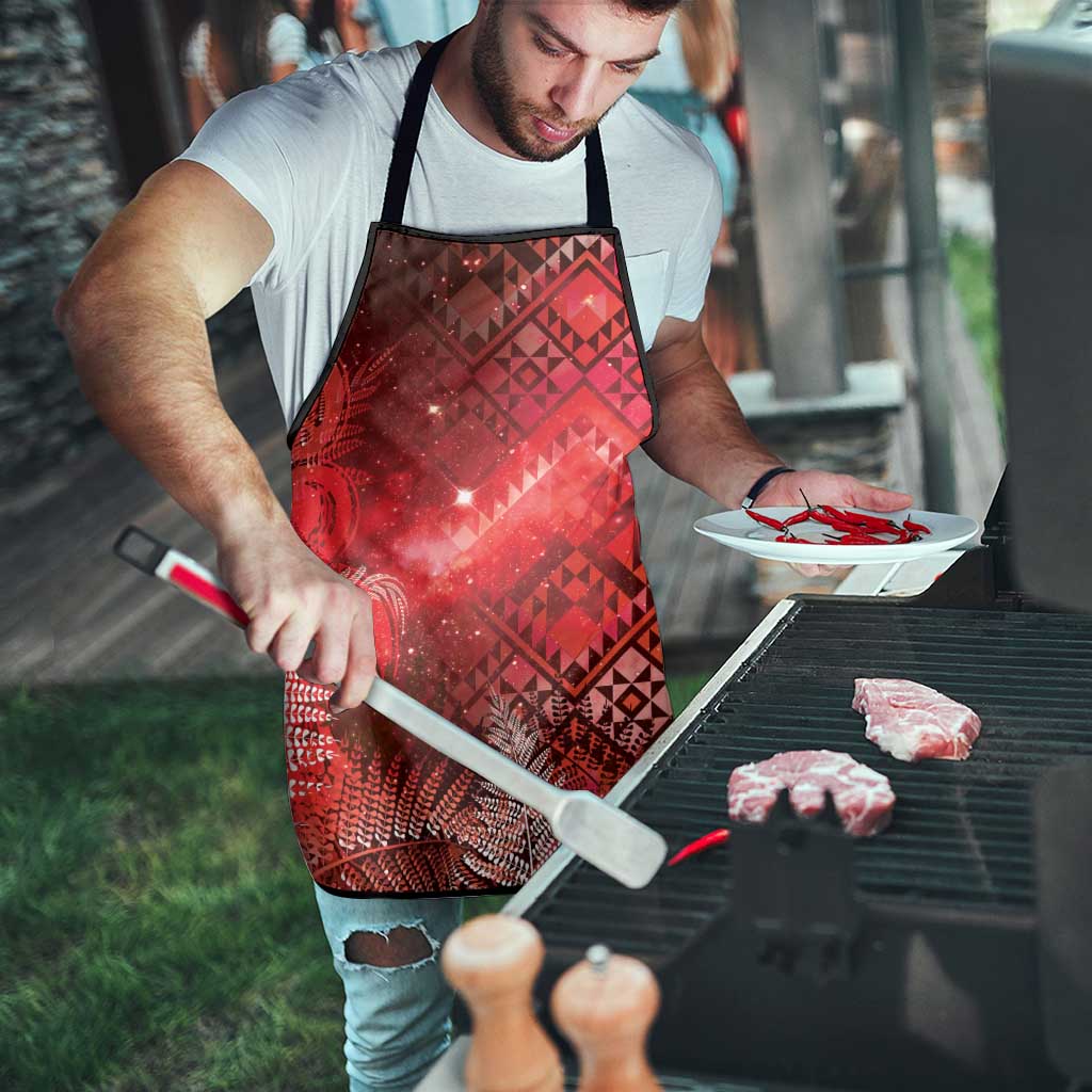 Aotearoa Taniko Matariki Apron Cosmic Red LT7 - Polynesian Pride