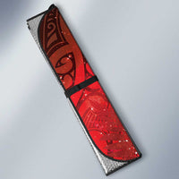 Aotearoa Taniko Matariki Auto Sun Shade Cosmic Red LT7 - Polynesian Pride