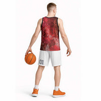 Aotearoa Taniko Matariki Basketball Jersey Cosmic Red LT7 - Polynesian Pride