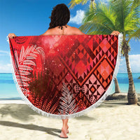 Aotearoa Taniko Matariki Beach Blanket Cosmic Red LT7 - Polynesian Pride