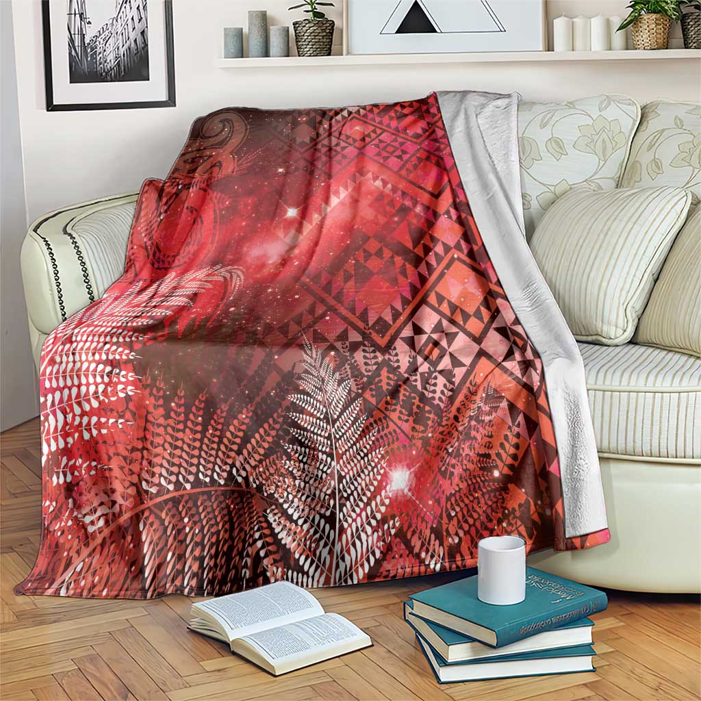 Aotearoa Taniko Matariki Blanket Cosmic Red LT7 Red - Polynesian Pride