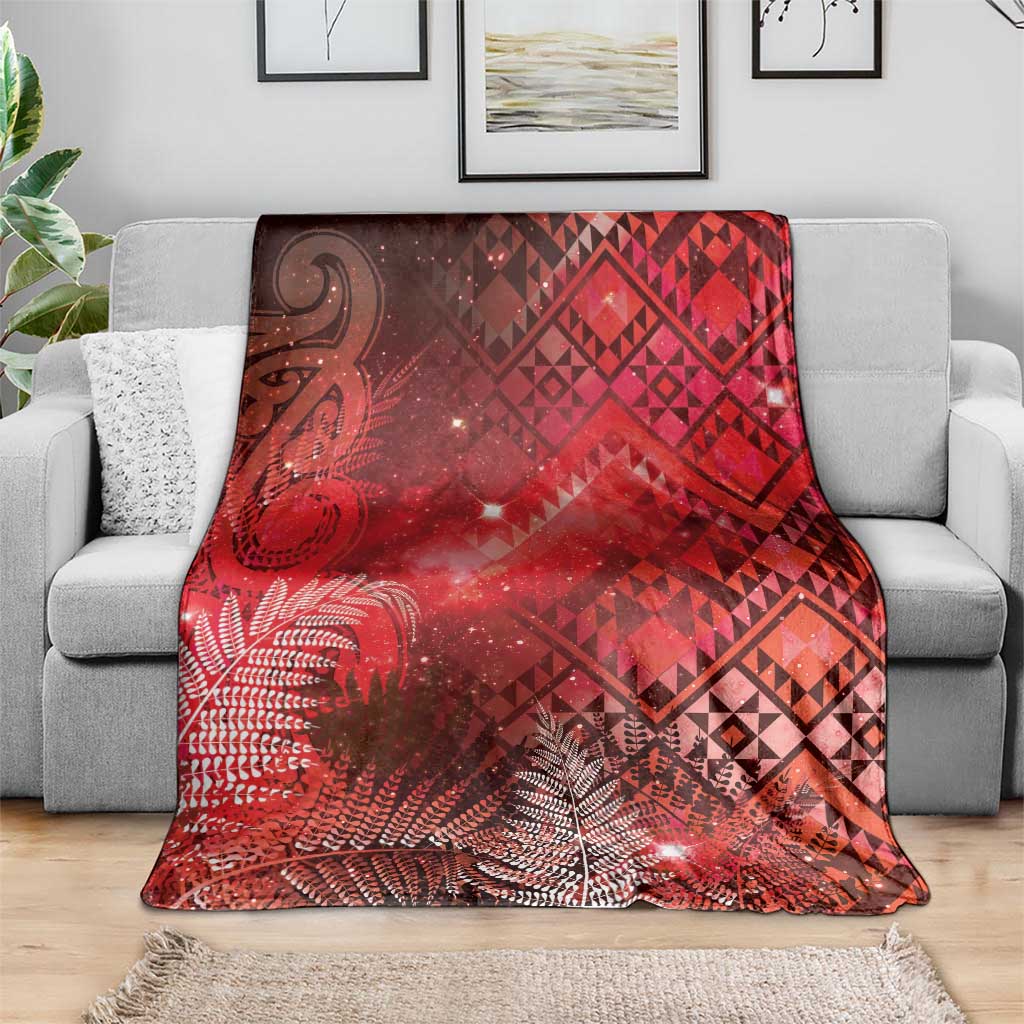 Aotearoa Taniko Matariki Blanket Cosmic Red LT7 - Polynesian Pride