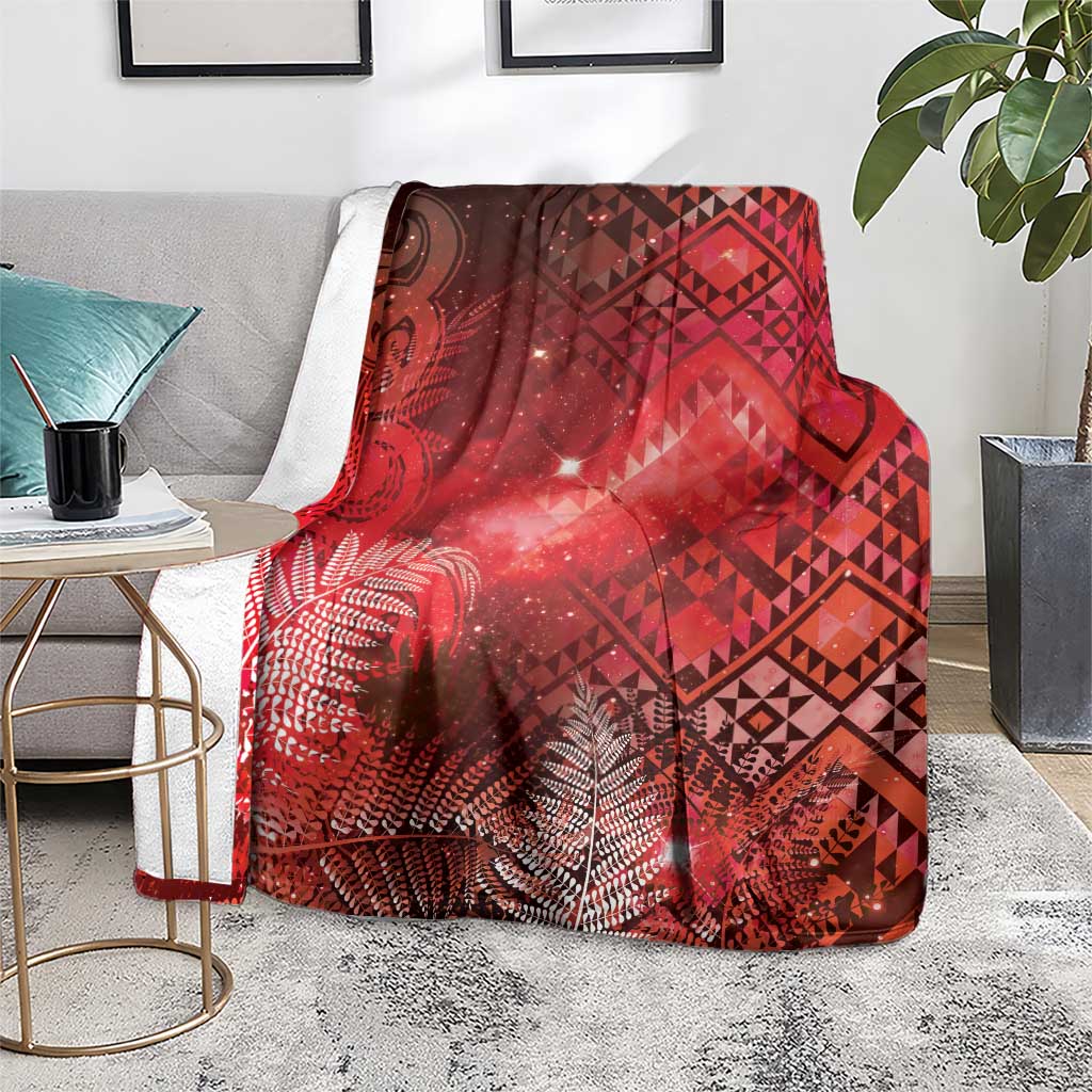 Aotearoa Taniko Matariki Blanket Cosmic Red LT7 - Polynesian Pride