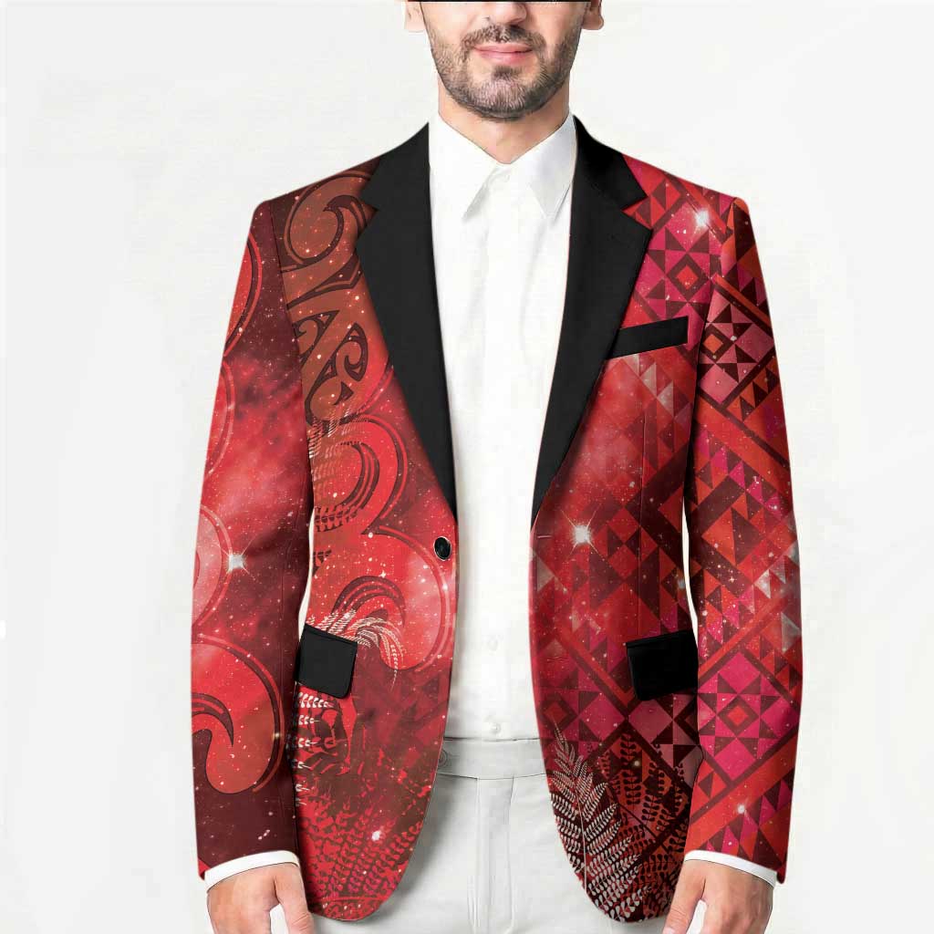 Aotearoa Taniko Matariki Blazer Cosmic Red LT7 - Polynesian Pride