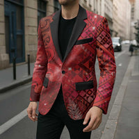 Aotearoa Taniko Matariki Blazer Cosmic Red LT7 - Polynesian Pride