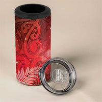 Aotearoa Taniko Matariki 4 in 1 Can Cooler Tumbler Cosmic Red LT7 - Polynesian Pride