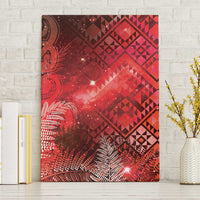 Aotearoa Taniko Matariki Canvas Wall Art Cosmic Red LT7 Without Frame Red - Polynesian Pride