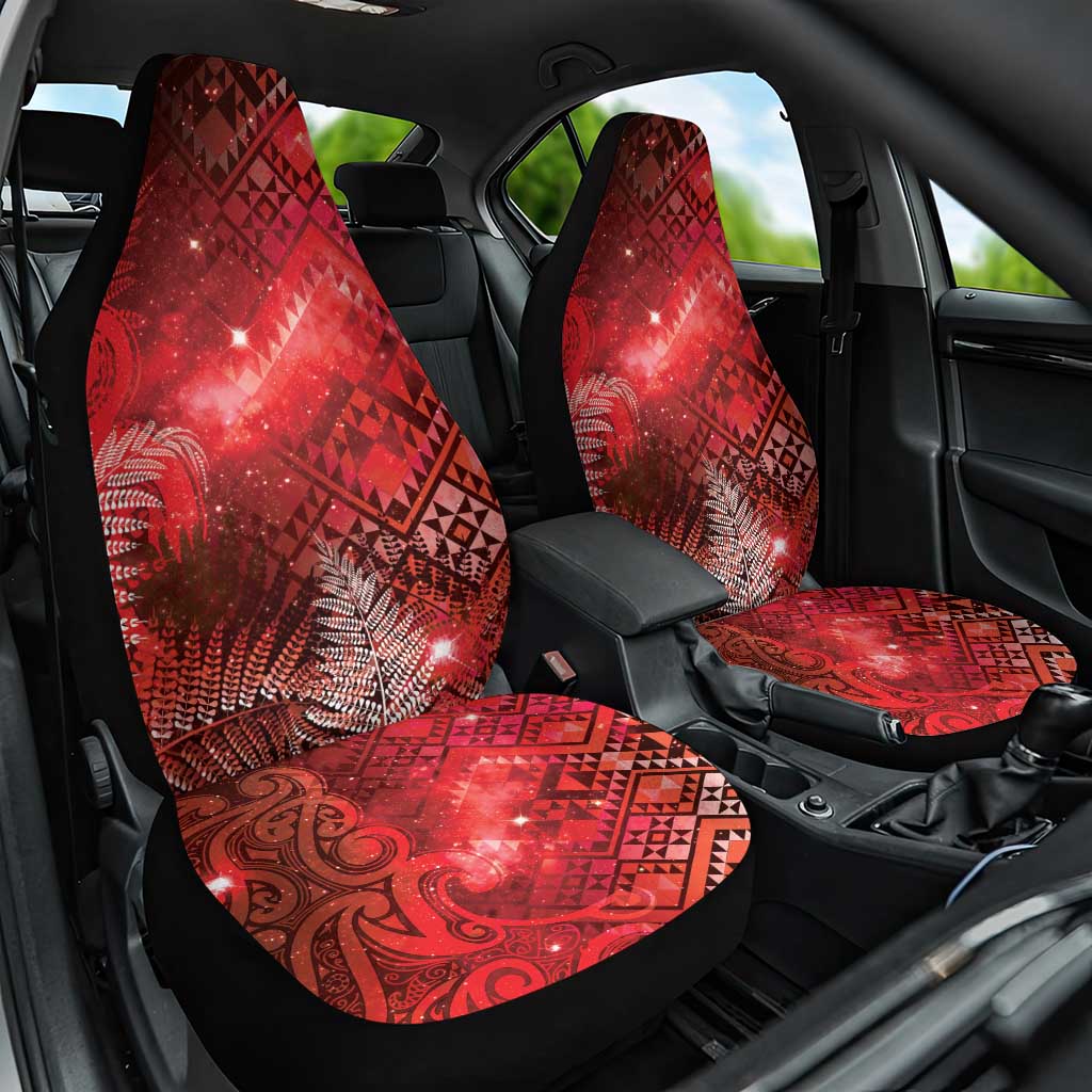 Aotearoa Taniko Matariki Car Seat Cover Cosmic Red
