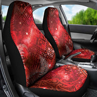 Aotearoa Taniko Matariki Car Seat Cover Cosmic Red