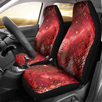 Aotearoa Taniko Matariki Car Seat Cover Cosmic Red