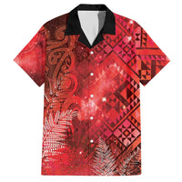 Aotearoa Taniko Matariki Hawaiian Shirt Cosmic Red LT7 Red - Polynesian Pride