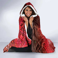Aotearoa Taniko Matariki Hooded Blanket Cosmic Red LT7 - Polynesian Pride