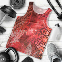Aotearoa Taniko Matariki Men Tank Top Cosmic Red LT7 - Polynesian Pride