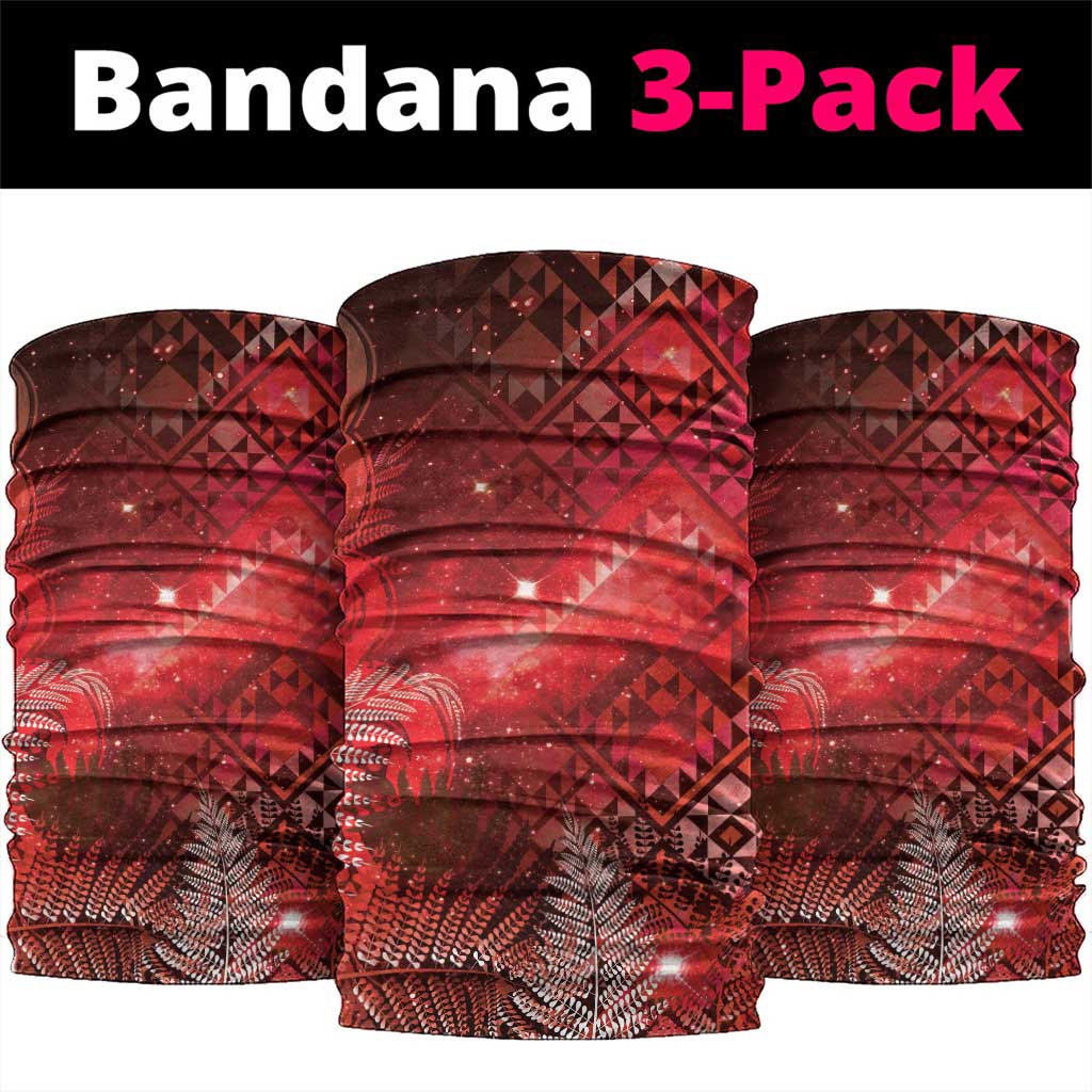 Aotearoa Taniko Matariki Neck Gaiter Cosmic Red LT7 package One Size: 25*50cm Red - Polynesian Pride