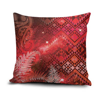 Aotearoa Taniko Matariki Pillow Cover Cosmic Red LT7 Red - Polynesian Pride