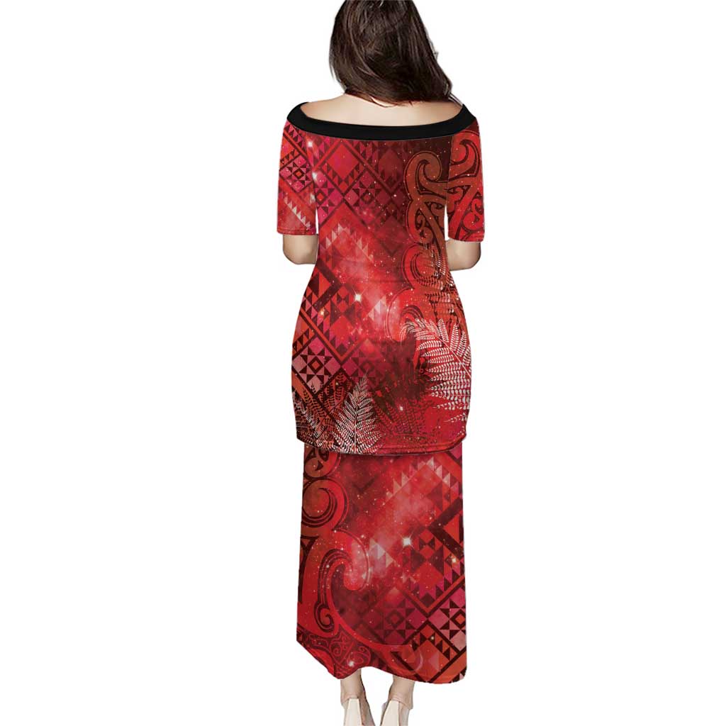 Aotearoa Taniko Matariki Puletasi Cosmic Red LT7 - Polynesian Pride