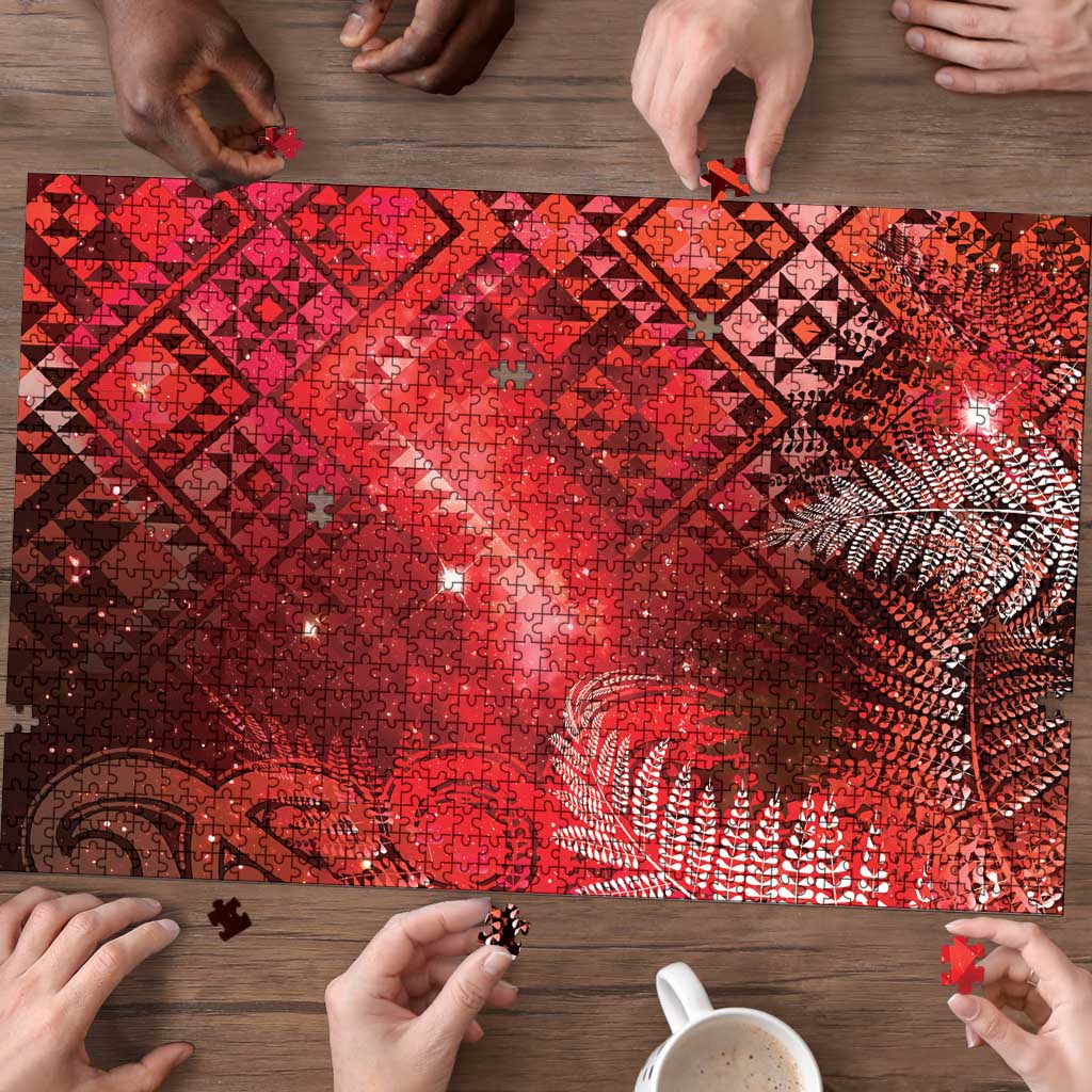 Aotearoa Taniko Matariki Puzzle Cosmic Red LT7 - Polynesian Pride
